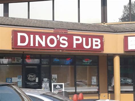 Dino's pub - Specialties: Great Food, Fun Atmosphere and Good Friends. We have pull tabs , beer garden , excellent burgers and steaks and a great local sports bar with 17 hi def tv's to watch your favorite local sports. Established in 1999. Dinos is the only local pub /restaurant in the Kennydale area of Renton, Wa. We are located across the street from the NFL training camp of the Seattle Seahawks. 